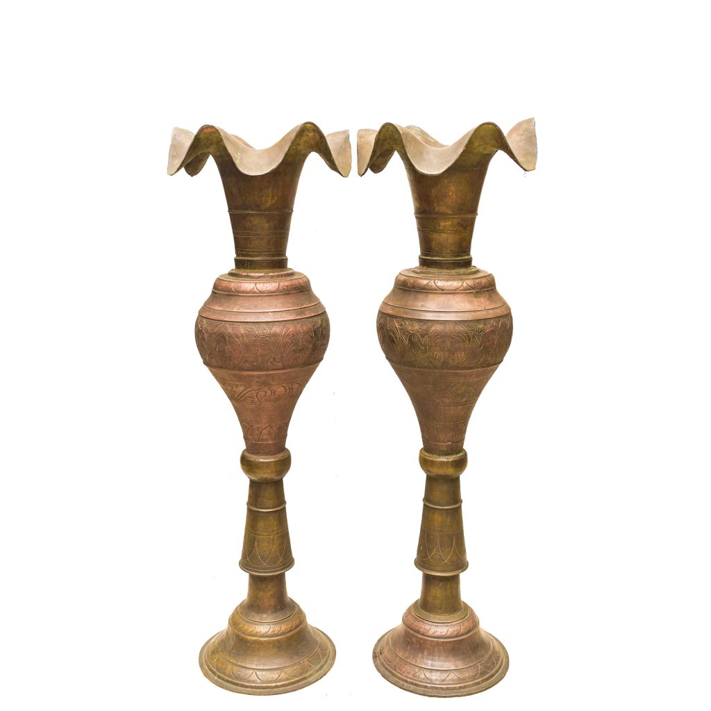 Koleys K120 Satin Brass 15 Inch Vase